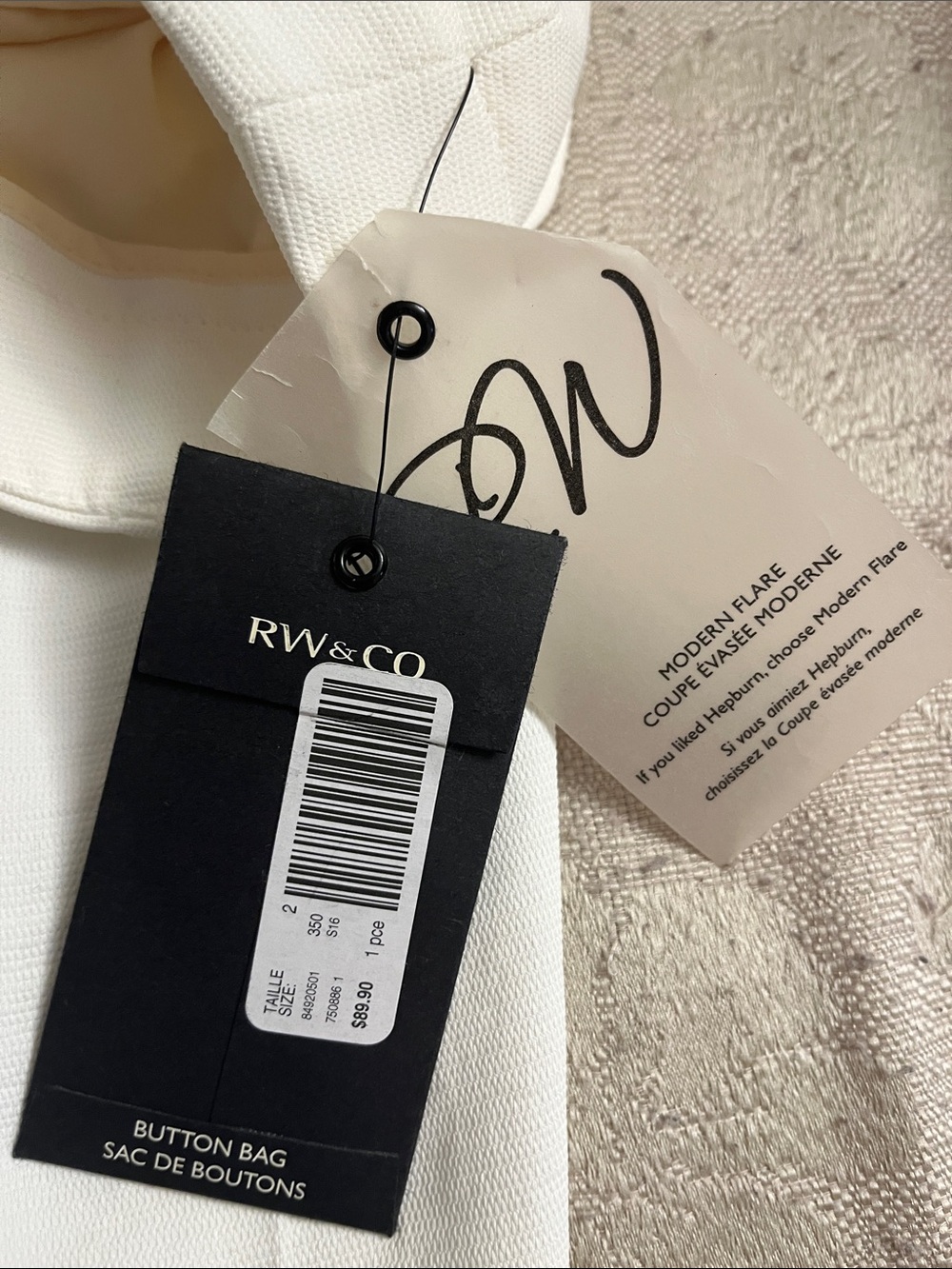 RW&CO. White Boot Cut Dress Pants - Picture 7 of 7